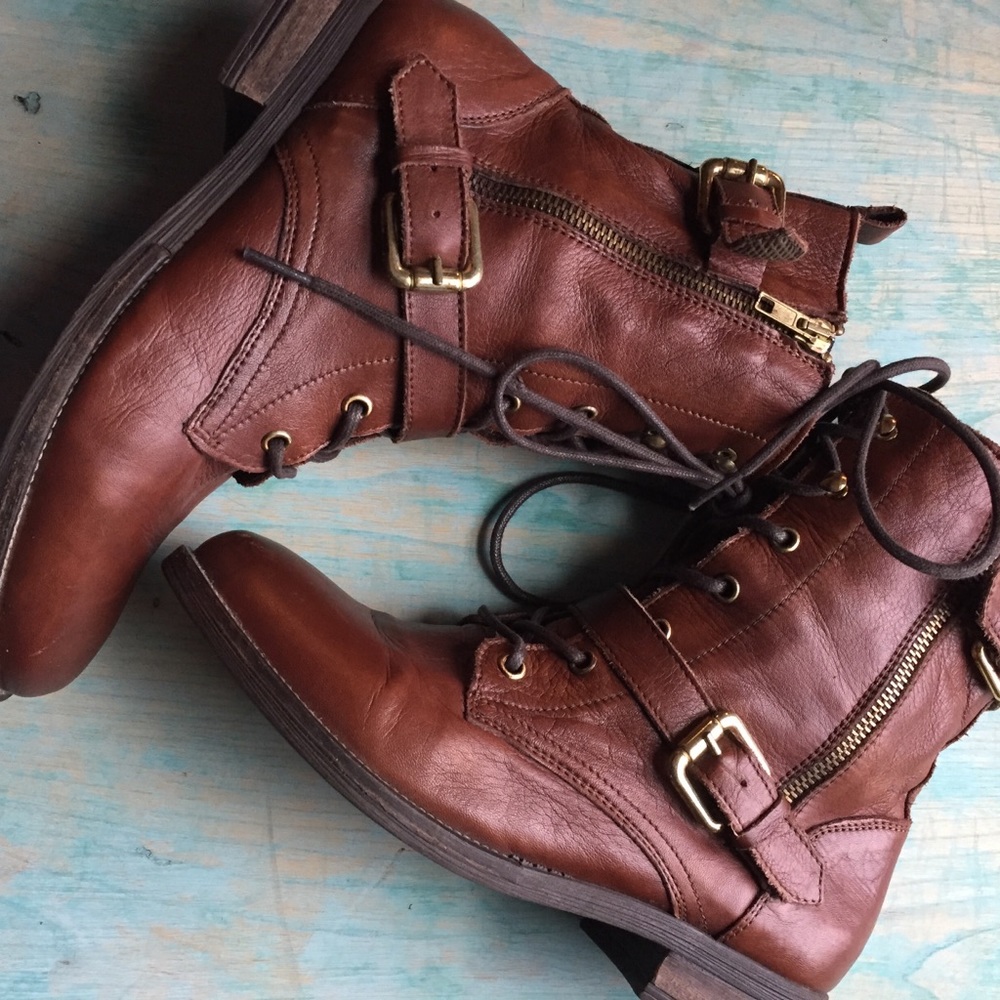 Aldo Brown Lace Up Boots
